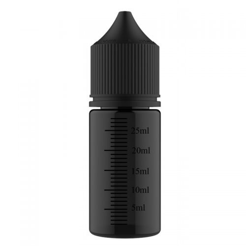 Chubby Gorilla Bottle V3 30ml Black Transparent Stubby Solid Black Cap με διαγράμμιση