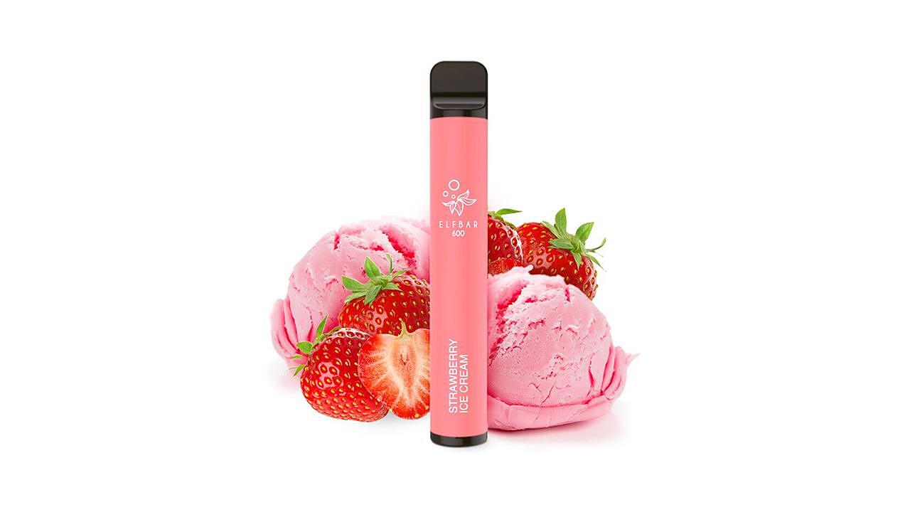 Elf Bar Strawberry Ice Cream Vape Pen 18mg Salt 600puffs